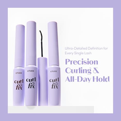 ETUDE Curl Fix Mascara - Waterproof, Long-Lasting, Slim Brush