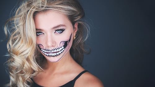 2 Pack Classic Skull Temporary Tattoos - Water-Resistant Face Stickers