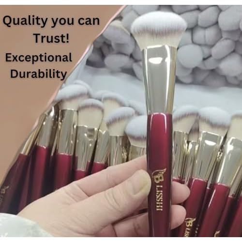 BLISSHI-Foundation Brush- Contoured makeup Brush-Perfect for Cream and Liquid Foundation Application-Blushing-Bronzer-Ideal for Blending and Highlighting Face Brush