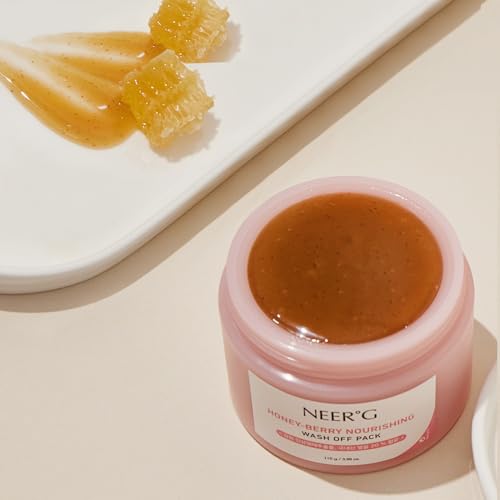 NEER¡ÆG Honey Berry Nourishing Wash Off Pack 3.88oz (110g) Smoothens Rough Skin, Moisturize with Nutrients