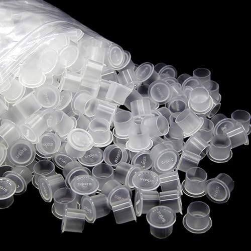 1000PCS Disposable Tattoo Ink Caps - 11mm Flat-Bottom Cups