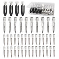 44Pc Metal Duck Bill Hair Clips Set – Silver & Black