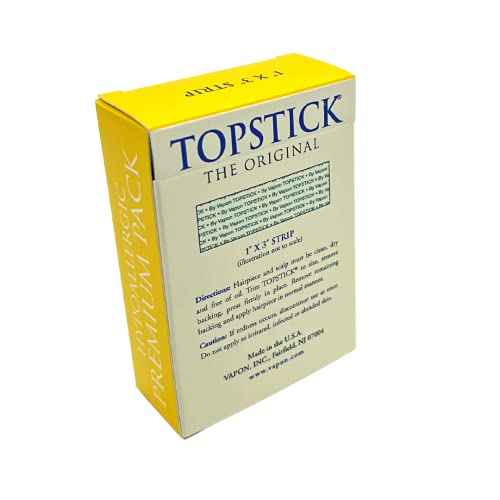 Topstick 1" X 3" - Clear Strips - New Hypoallergic Premium Pack - 120 Count