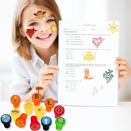 36-Piece Western Party Favors Set - Cowboy Tattoos & Stamps