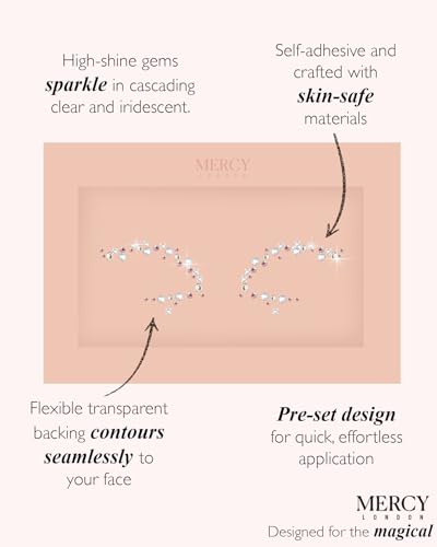 Eye Dazzle Face Jewels Stick On Crystal Gems by Mercy London