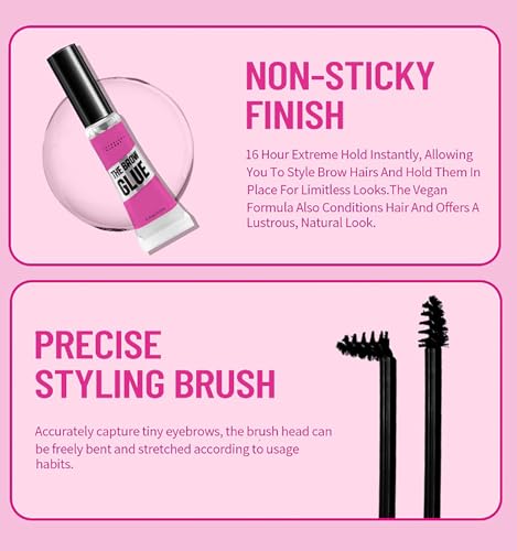 Transparent Eyebrow Gel Set - 16-Hour Waterproof Brow Glue