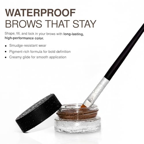Palladio Brow Pomade Waterproof 24 Hour Wear Medium Brown