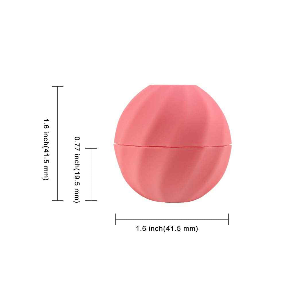 longway 0.24Oz (7ml) Empty Lip Balm Sphere Containers | Screw Cap Lipstick Tubes/Chapstick Tubes/Chapstick Holder for Lip Gloss & BPA FREE (Pack of 10, Pink)
