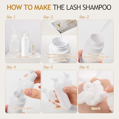 ACTROL Lash Shampoo Concentrate - 12 Sachets for Lash Extensions