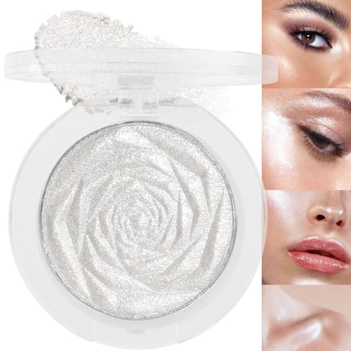 Pearl White Highlighter Makeup Palette - Shimmer Glitter Powder