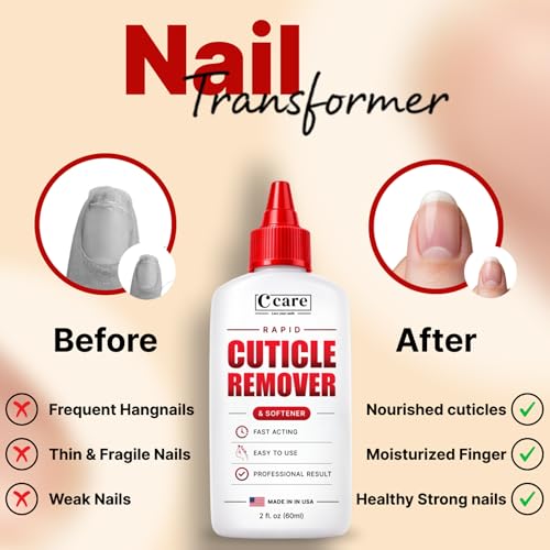 C CARE Rapid Cuticle Remover Gel 2 oz - Fragrance-Free Nail Treatment