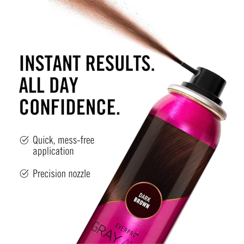 Everpro Gray Away Instant Root Cover Up Spray Dark Brown 2.5 oz - Pack of 1