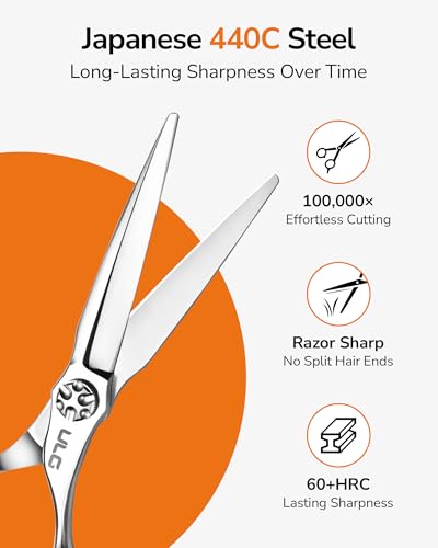 Professional Hair Cutting & Thinning Scissors Set - 440C Steel