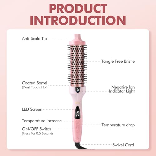 Dovza Ionic Thermal Brush 1.5" - Blowout & Curling Iron