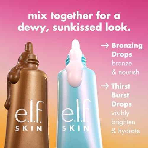 e.l.f. SKIN The Hottest Drops Duo, Holy Hydration! Thirst Burst & Bronzing Skincare Set, For A Dewy, Sun-Kissed Look, Vegan & Cruelty-Free
