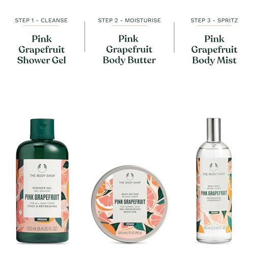The Body Shop Pink Grapefruit Body Mist 3.3 Fl Oz Lightweight Refreshing Spray