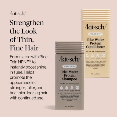 Kitsch Rice Water Shampoo and Conditioner Set for Hair Growth & Volume