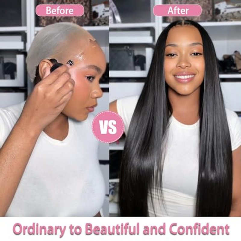 24 Inch Straight Human Hair Lace Front Wig 13x6 200% Density