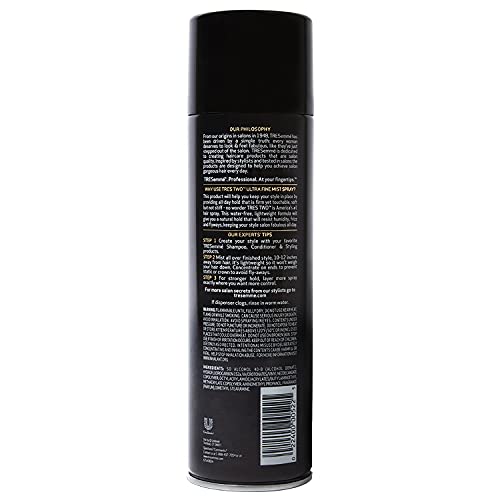 TRESemm? TRES Two Ultra Fine Mist Hair Spray For All Hair Types, Firm Control Hair Styling Anti-Frizz Hairspray With All-Day Humidity Resistance 11 oz