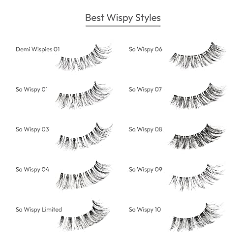 i•ENVY 10 Pairs Wispy Human Hair Eyelashes Multipack
