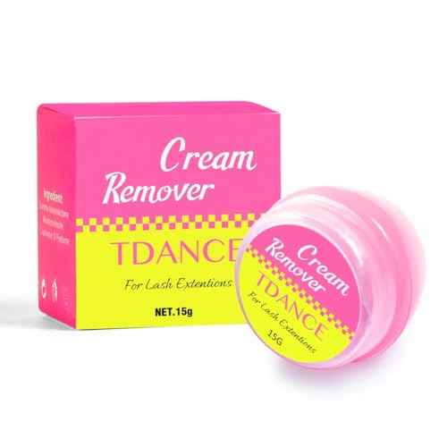 TDANCE Cream Lash Remover for Lash Extensions, Lash Extension Remover, Low Irritation Cream for Sensitive Skin, Professional Eyelash Extension Remover for Salon(Lash Remover,15g)