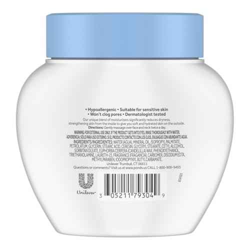 POND'S Dry Skin Cream, Face Moisturizer for Women, Daily Skin Care Facial Moisturizer Cream for Dry Skin 10.1 oz 3 Pack