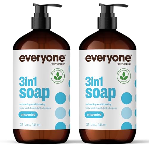 Everyone 3-in-1 Unscented Soap, Body Wash & Shampoo, 32 oz