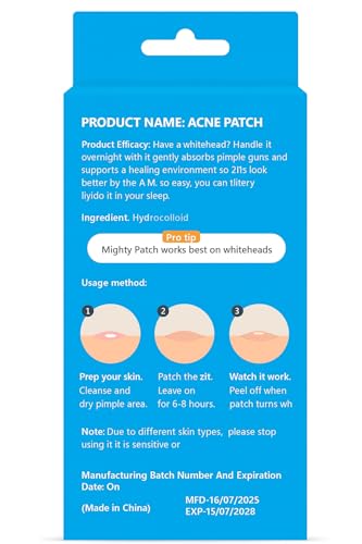 Hydrocolloid Acne Patches, 72 Count – Invisible Pimple Stickers