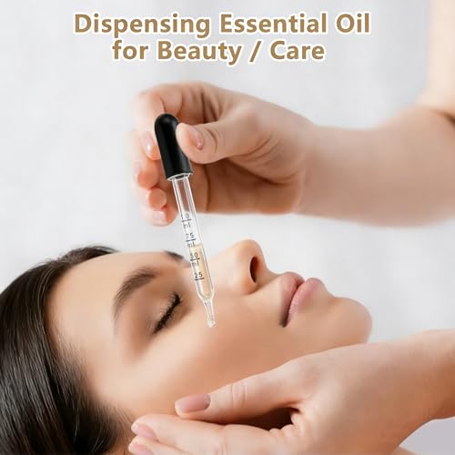 20-Piece Glass Eye Droppers Set with Cleaning Brushes