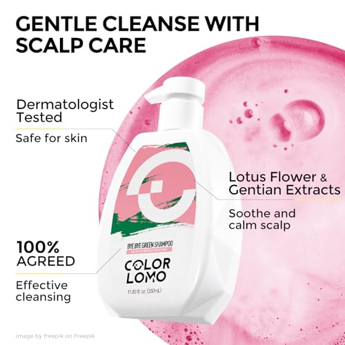 Bye Bye Green Shampoo - Neutralizes Green Tones, 11.83 oz