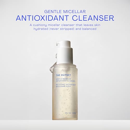 The Outset Micellar Antioxidant Cleanser, Hydrating Gel Face Wash & Makeup Remover, Brightening & Refreshing, Fragrance-Free, Vegan, Gluten-Free Clean Skincare for Sensitive Skin - 5 fl oz