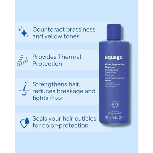AQUAGE. Violet Brightening Shampoo, 8 oz.