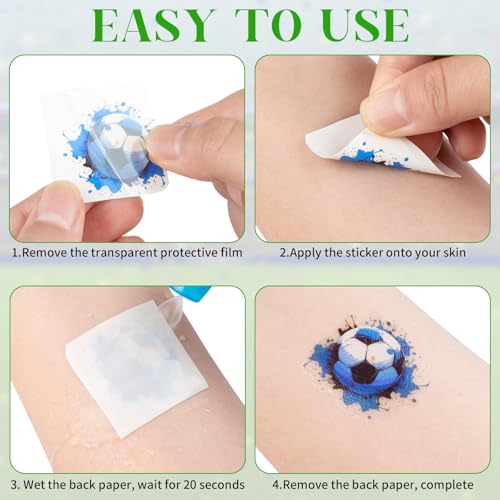360 Soccer Temporary Tattoos for Kids & Adults