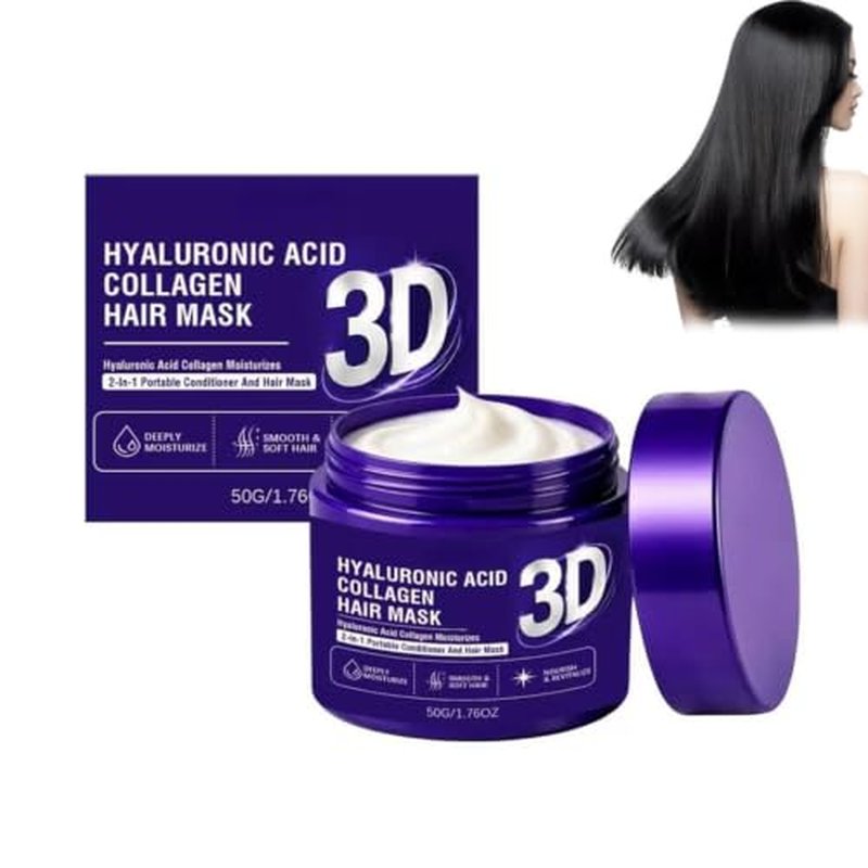 3D Hyaluronic Acid Collagen Hair Mask - Deep Hydration 50g