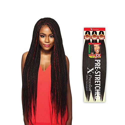 Outre Braids X-Pression Kanekaion 3X Pre Stretched Braid 42" (5-Pack, 1B)