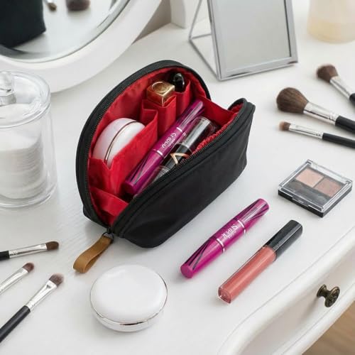 Hekyip Half Moon Cosmetic Bag - Waterproof Makeup Pouch