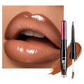 LANGMANNI 2-in-1 Lip Liner & Gloss Duo - Warm Caramel Brown