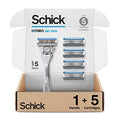 Schick Hydro Dry Skin Razor - 1 Handle with 5 Refills, 5 Blade Men's Razor