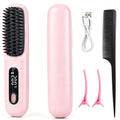 Cordless Hair Straightener Brush, Ionic Frizz-Free MCH Heating