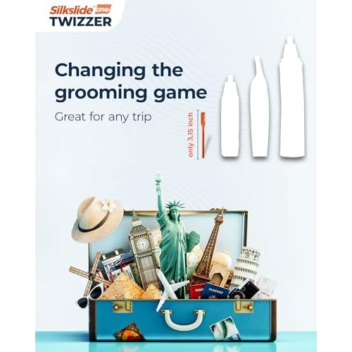 Silkslide¢çOne TWIZZER ? Nose Hair Trimmer for Men and Women ? Compact Travel Case ? Twist & Trim Nasal Hair Removal ? Japanese Premium Blades ? No Electricity or Batteries