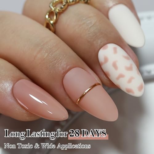 Double Rhythm Warm Nude Gel Polish 15ML – Same Color, Soak Off Nail Art Manicure