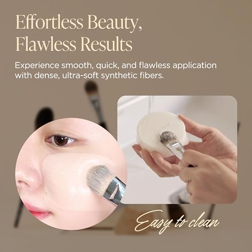 Piccasso FB17 Foundation Brush + 6 Makeup Sponges Set