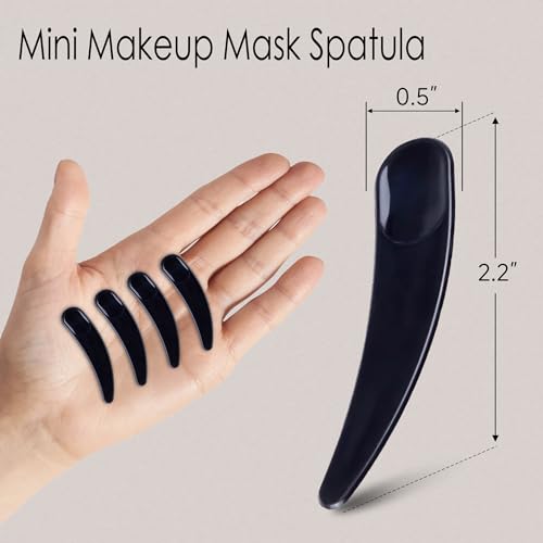 100PCS Cosmetic Spatulas, Small Makeup Spatula, Mini Plastic Makeup Scoop for Mixing and Sampling, Skin Care Facial Cream Mask Spatula