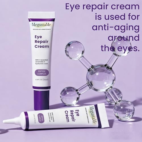 Peptide Complex Eye Cream, formulated with hyaluronic acid, ceramide, and niacinamide, targets dark circles and puffiness. Tested by ophthalmologists, 0.5 FL.OZ