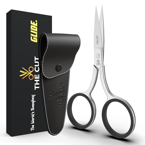 Precision Facial Hair Scissors – Stainless Steel Beard & Eyebrow Grooming