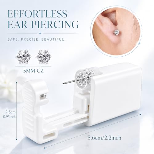 Anzero Disposable Ear Piercing Gun Kit with 316L CZ Studs