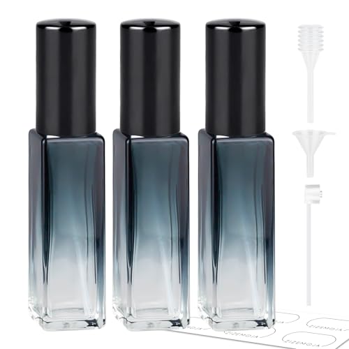 ZIZEMOJA Refillable Perfume Atomizer Set - 3 Pack 10ml Leak-Proof Bottles