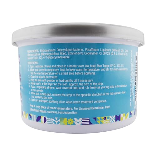 Waxness Sensi Clear Amethyst Soft Wax Tin Pack of 4 ¡¿ 14 oz (400 g) ? Rosin-Free Clear Gel Formula with Neuro-Active Comfort Complex - Made in Italy