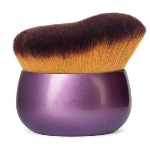 Large Kabuki Body Brush for Self Tanner & Bronzer, Ultra Soft Dense Buffing Makeup Brush for Body & Legs, Streak-Free Application, Tan Brush Applicator for Liquid, Cream, Lotion, Mousse
