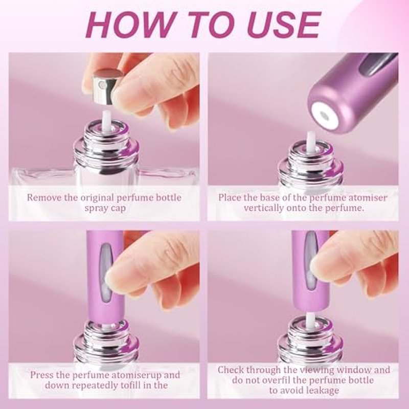12-Pack 5ml Refillable Perfume Atomizer Bottles for Travel